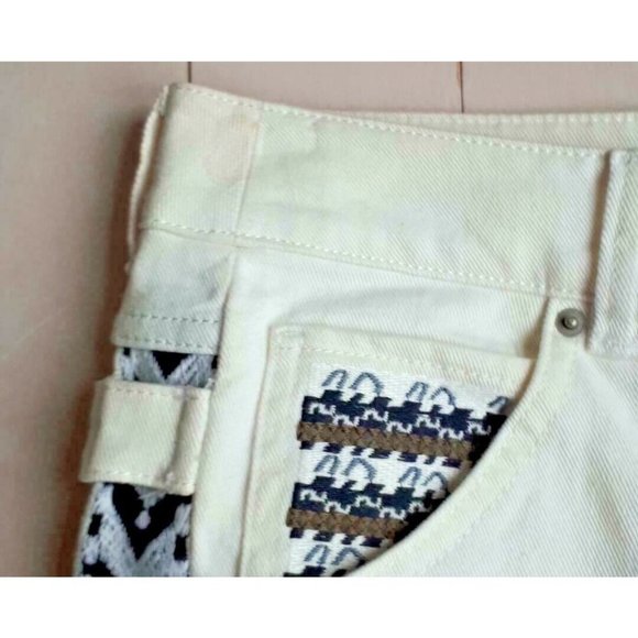 Isabel Marant Pour H&M Boyfriend Jeans Stripe Embroidered Chevron  ( US 2 ) - Picture 9 of 11